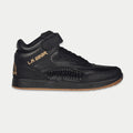 LA Gear Flame retro hightop sneaker in black leather