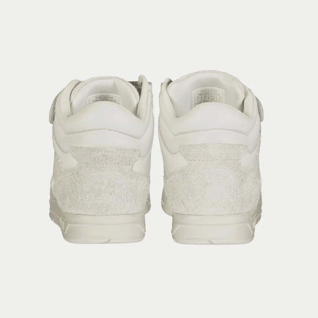Flame Retro Hightop Sneakers in White - 80s Inspired Footwear