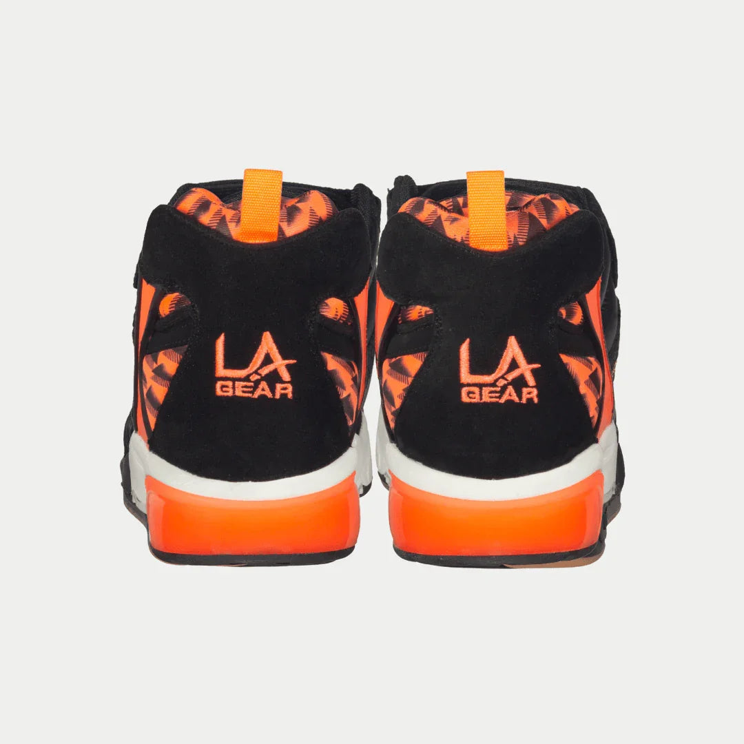 Turbo Light-Up Mid Sneakers in Black and Neon Red