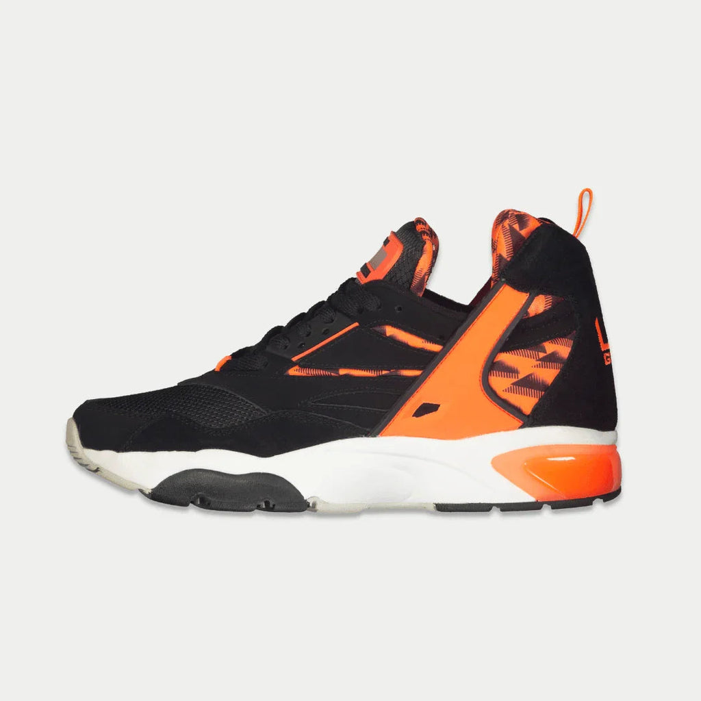 Turbo Light-Up Mid Sneakers in Black and Neon Red