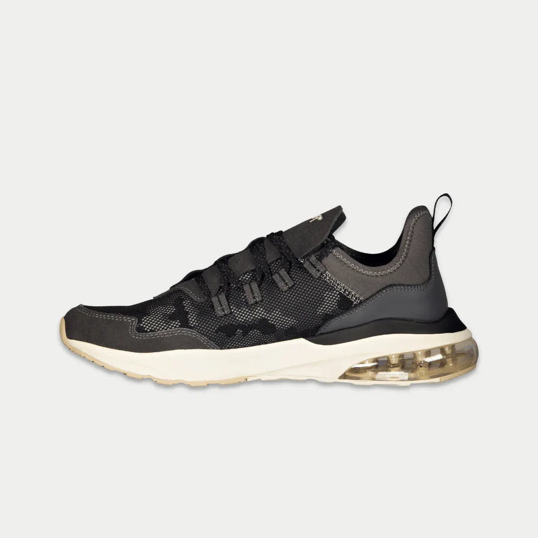 Runyon Lowtop Sneakers for Men in Black and Gray Mesh