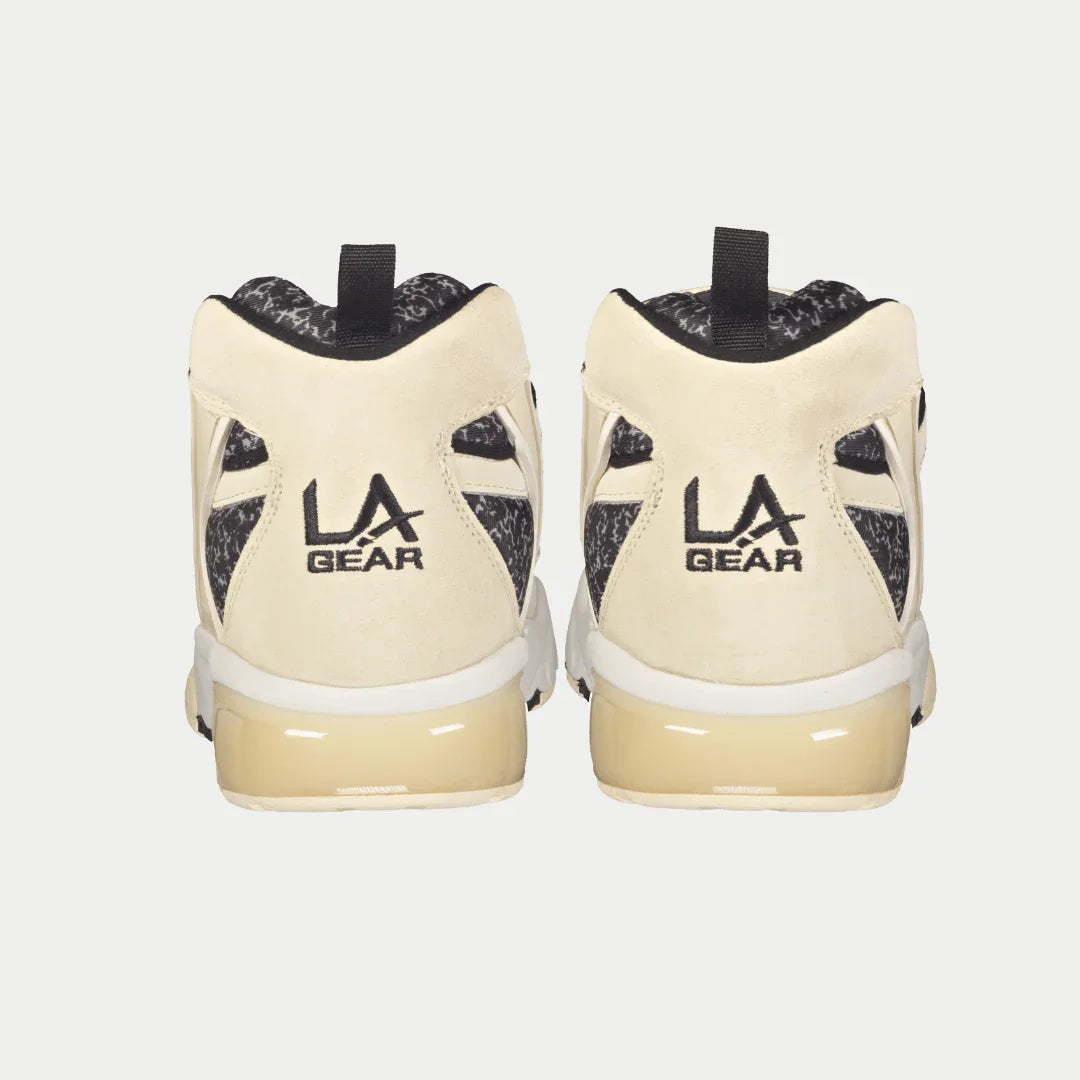 Turbo Light-Up Mid Sneakers Off-White x Black Leather High Tops