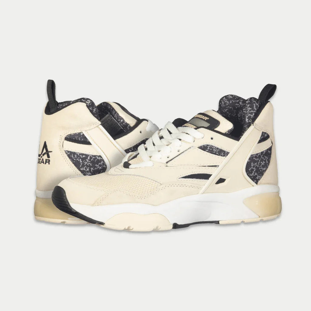 Turbo Light-Up Mid Sneakers Off-White x Black Leather High Tops