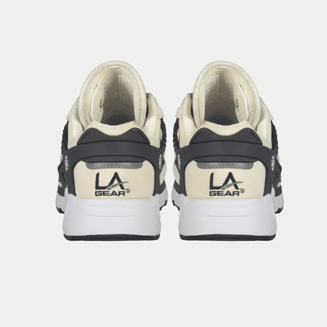 Catapult Light-Up Lowtop Retro Sneakers in White and Black