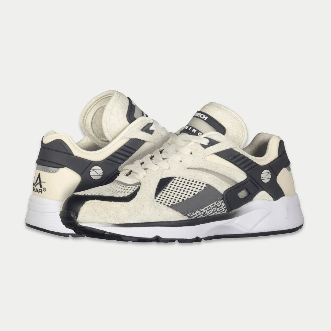 Catapult Light-Up Lowtop Retro Sneakers in White and Black