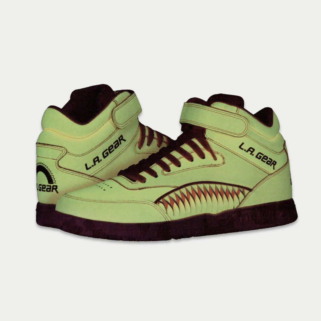 Women's Flame Hightop Sneakers in Neon Peach Glow