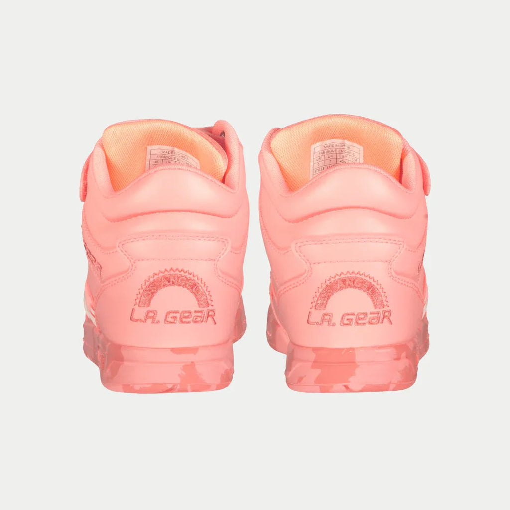 Women's Flame Hightop Sneakers in Neon Peach Glow