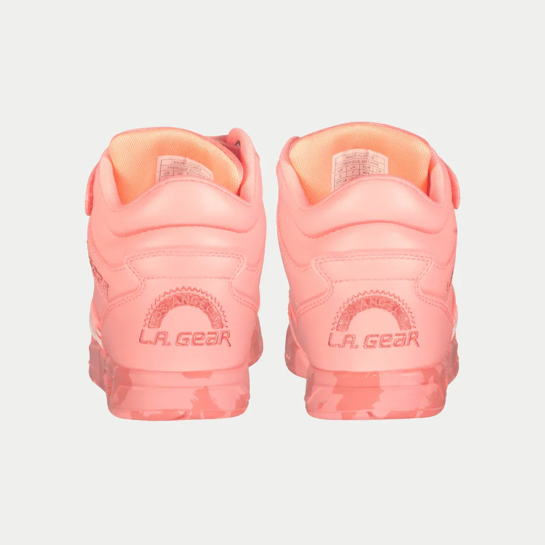 Women's Flame Hightop Sneakers in Neon Peach Glow