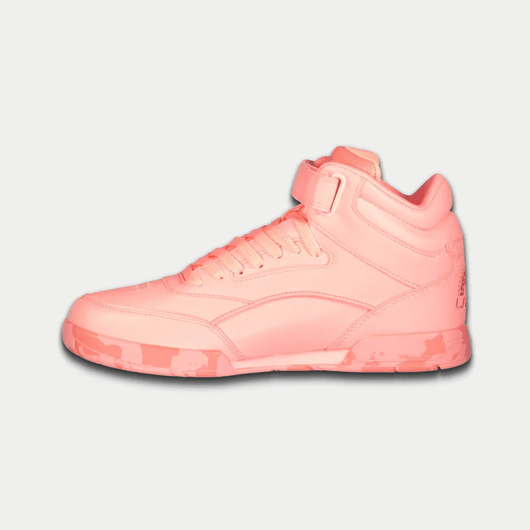 Women's Flame Hightop Sneakers in Neon Peach Glow
