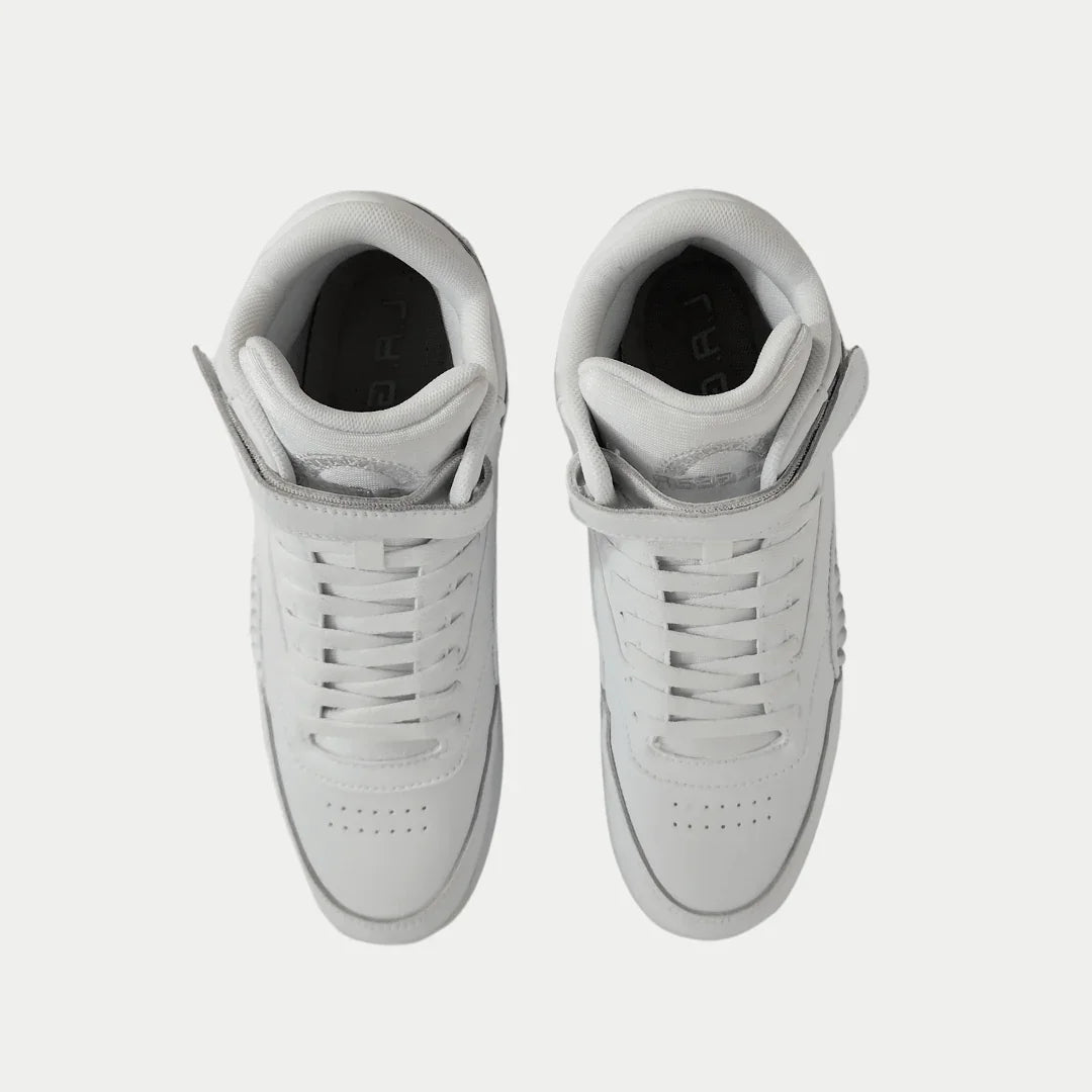 Women's Flame Retro Hightop Sneakers in White