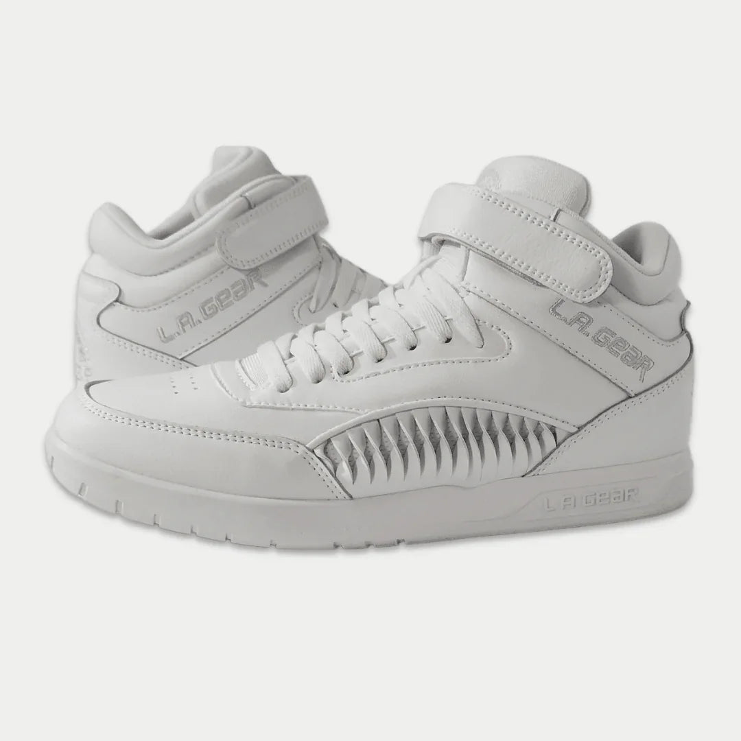 Women's Flame Retro Hightop Sneakers in White