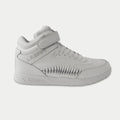 LA Gear Women's Flame Retro Hightop sneaker in classic white premium leather