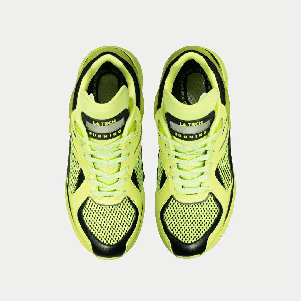 Women's Light-Up x Glow Lowtop Sneakers in Neon Yellow x Black