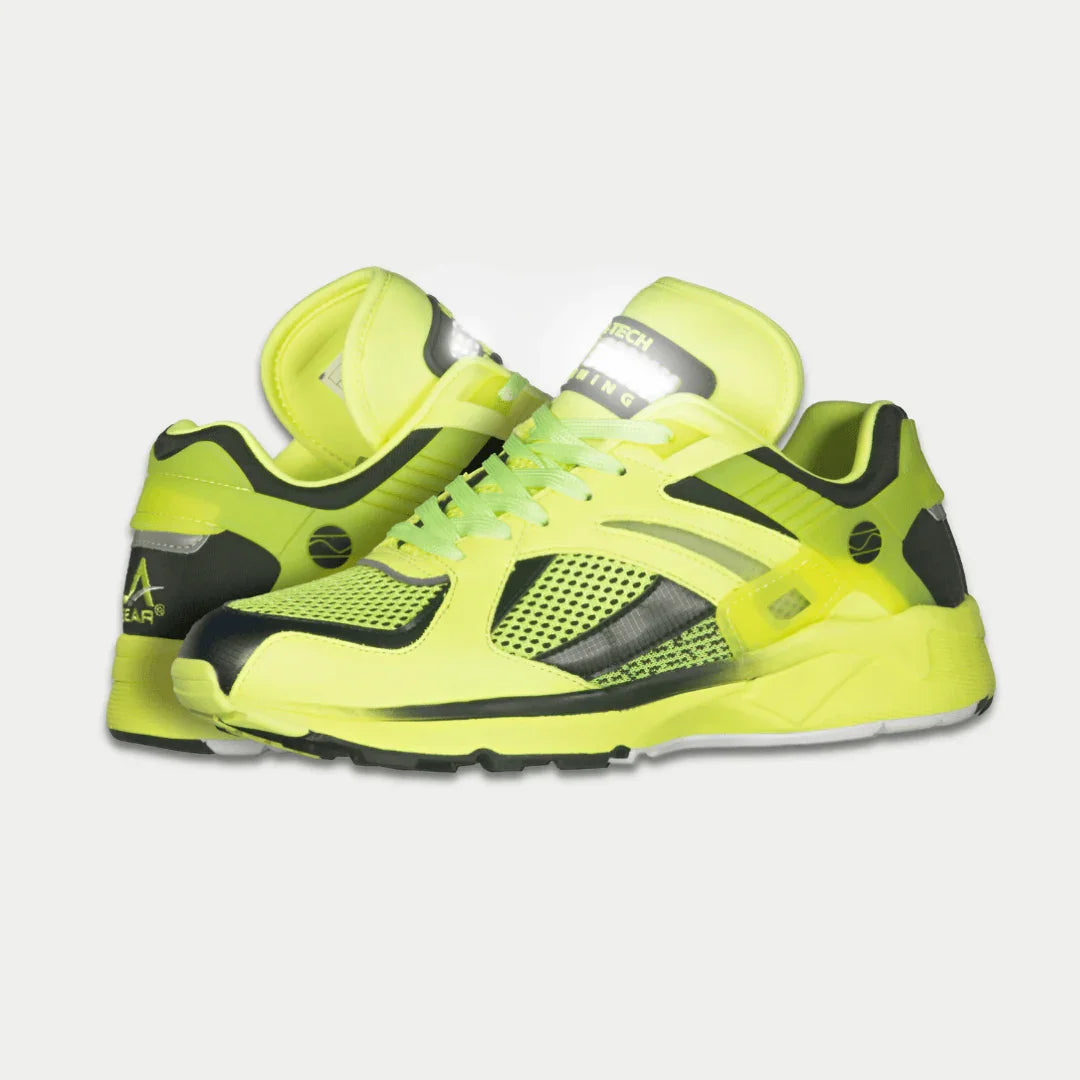 Women's Light-Up x Glow Lowtop Sneakers in Neon Yellow x Black