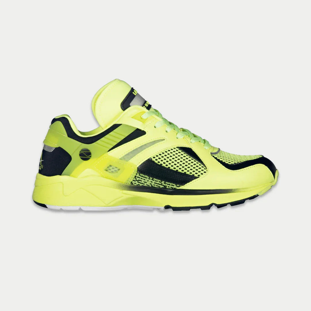 LA Gear women's light-up and glow lowtop sneakers in Neon Yellow and Black