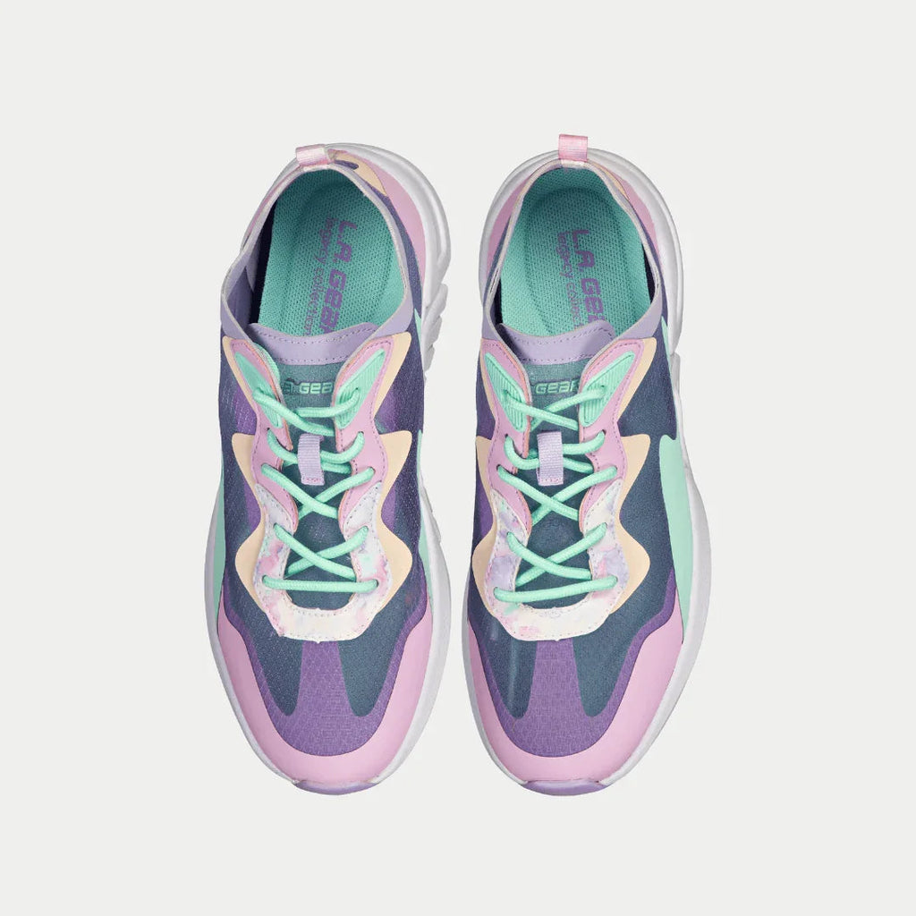 Women's Mid-City Lowtop Sneakers in Lavender and Pink