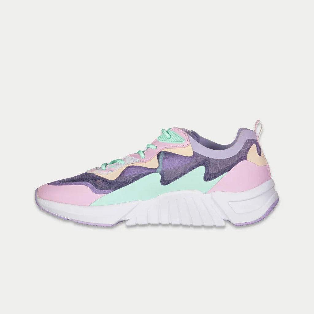 Women's Mid-City Lowtop Sneakers in Lavender and Pink