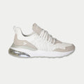 LA Gear Runyon lowtop sneakers in a White and Gray colorway with mesh detailing and suede tongue.