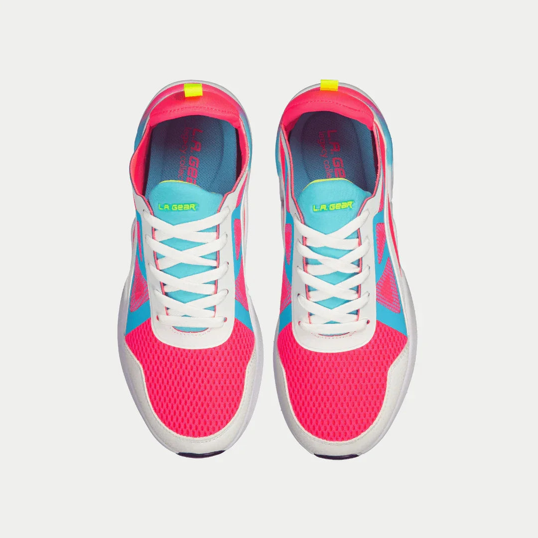 Women's Tarzana Lowtop Sneakers in White x Pink Geometric Print