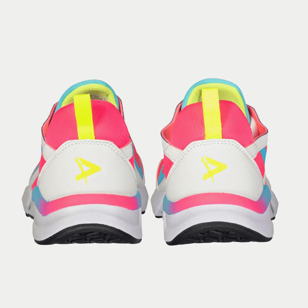 Women's Tarzana Lowtop Sneakers in White x Pink Geometric Print