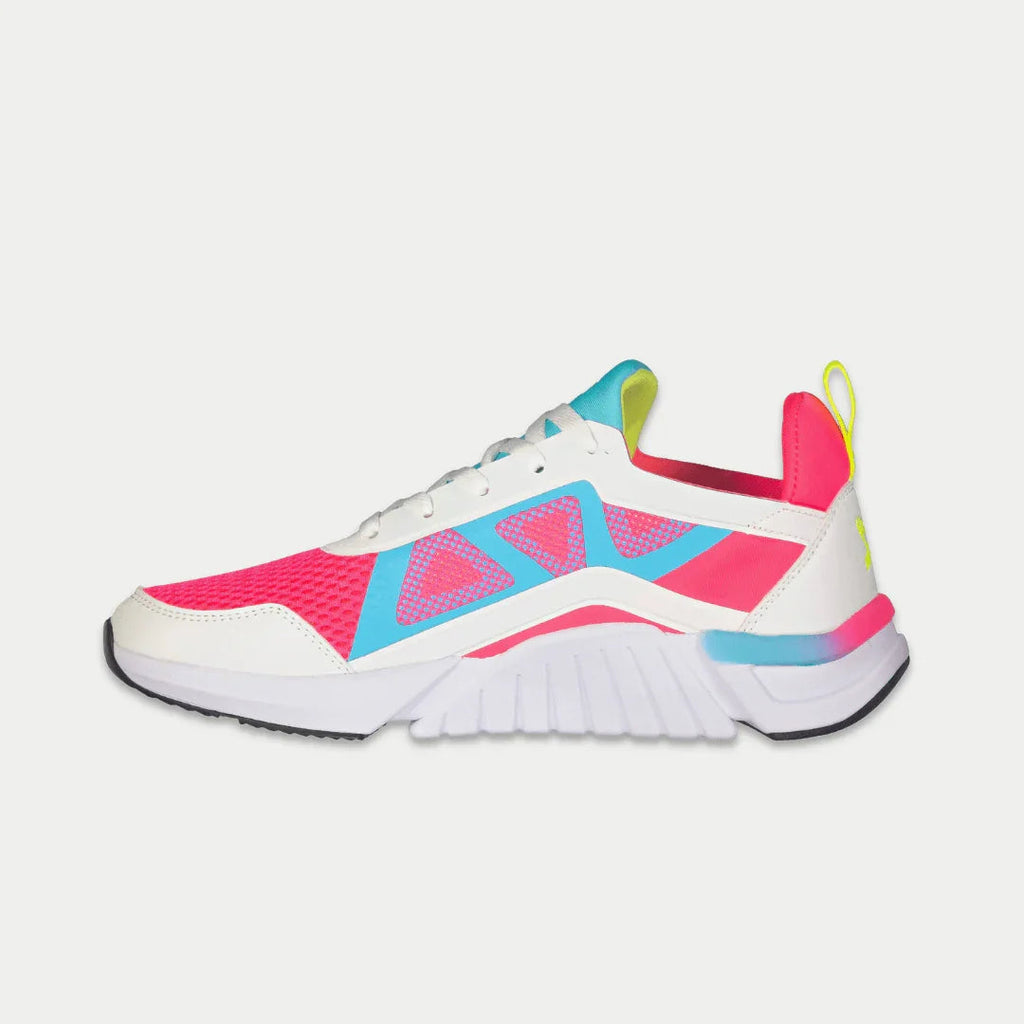 Women's Tarzana Lowtop Sneakers in White x Pink Geometric Print