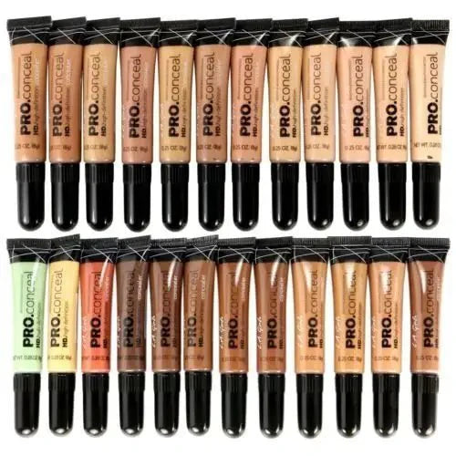L.A. Girl Pro Conceal High Definition tube shown in a sleek, portable 0.28 oz package.
