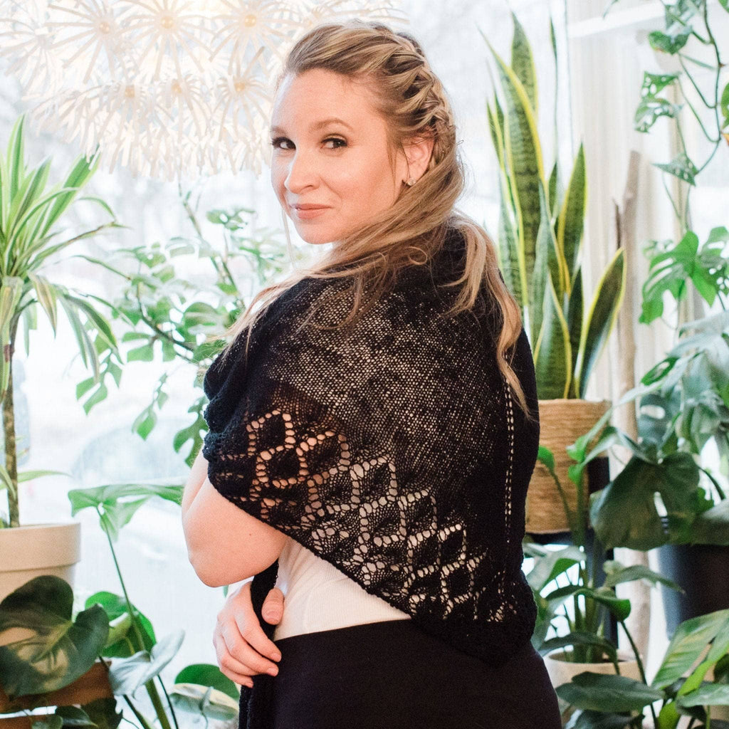 Lace Weight Silk Shawl Knitting Pattern - Romantic Bohemian Style