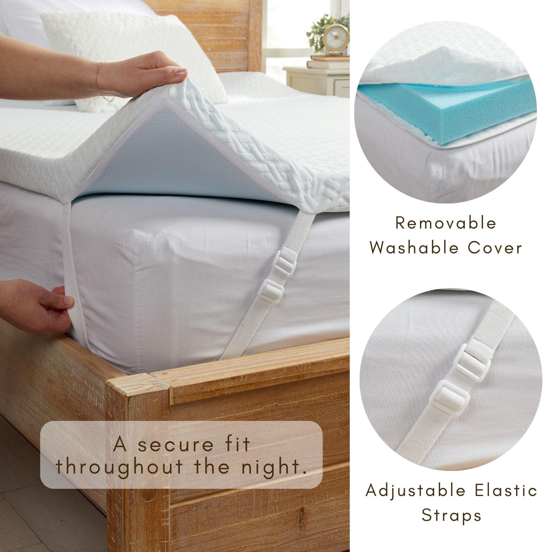 2-Inch Gel Memory Foam Mattress Topper for Cooling Sleep Support