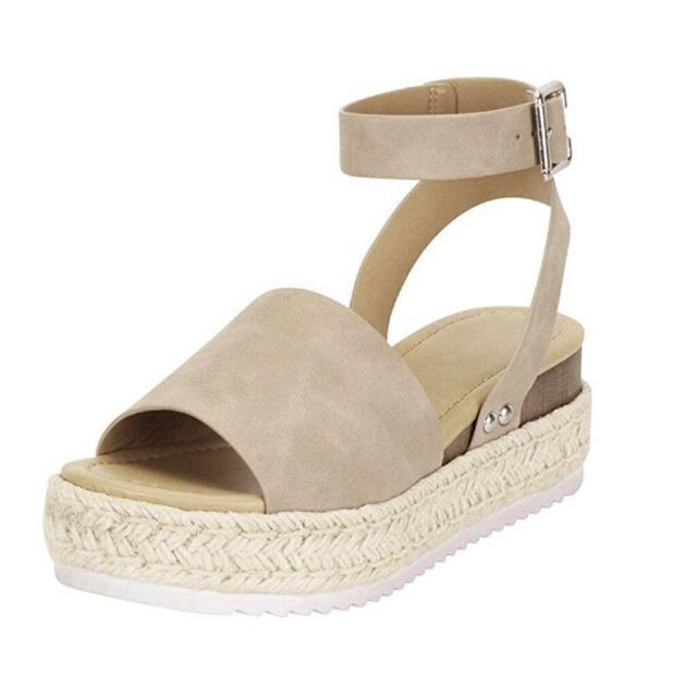 Women's Leopard Print Platform Sandals High Heel Summer Slides