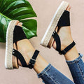 Women's Leopard Print Platform Sandals High Heel Summer Slides