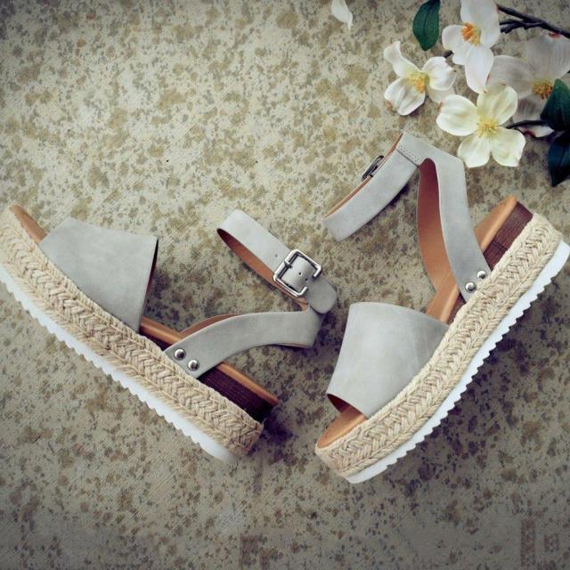 Women's Leopard Print Platform Sandals High Heel Summer Slides