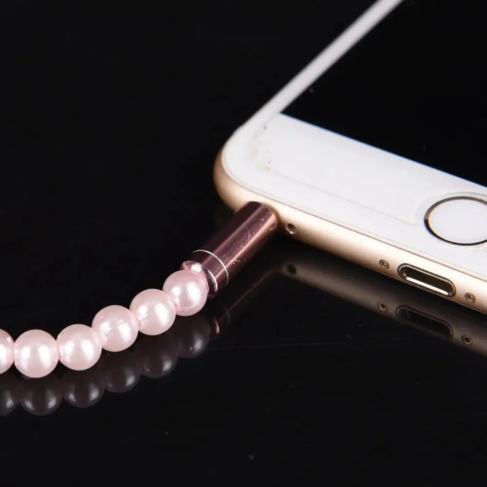 Luxury Pearl Stereo Earphone Necklace with Mic for Everyday Wear