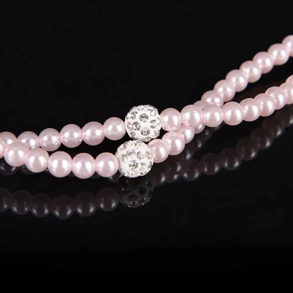 Luxury Pearl Stereo Earphone Necklace with Mic for Everyday Wear