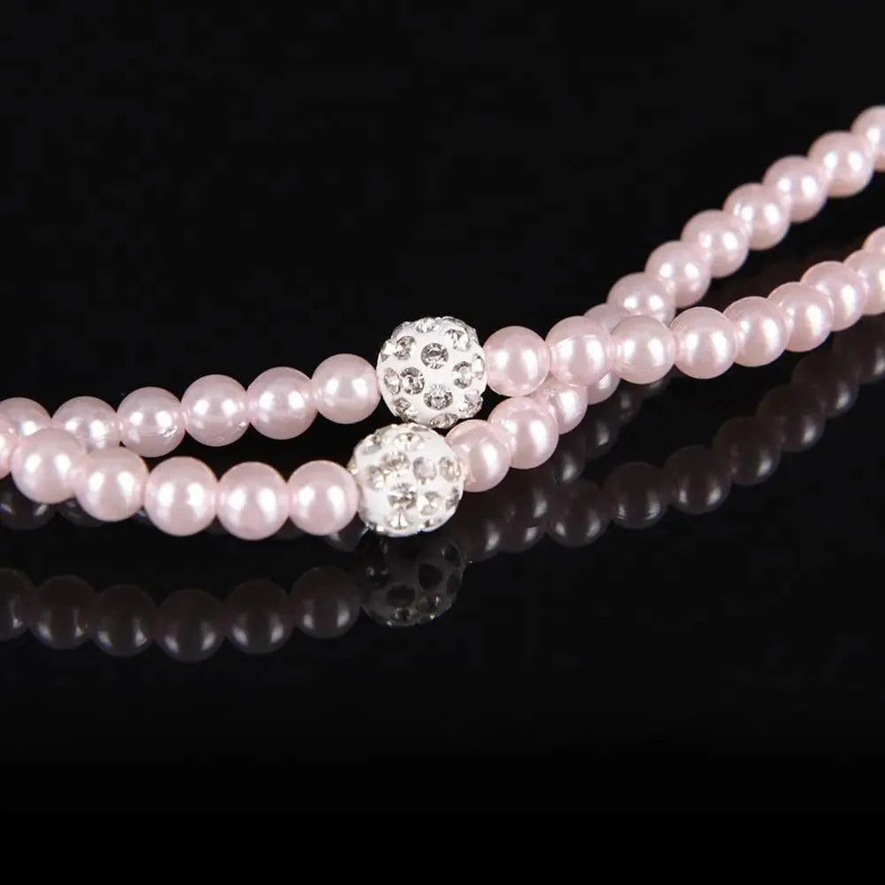 Luxury Pearl Stereo Earphone Necklace with Mic for Everyday Wear