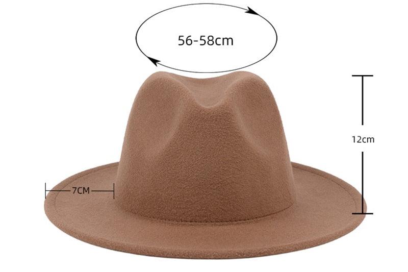 Unisex Wide Brim Classic Fedora Sun Hat