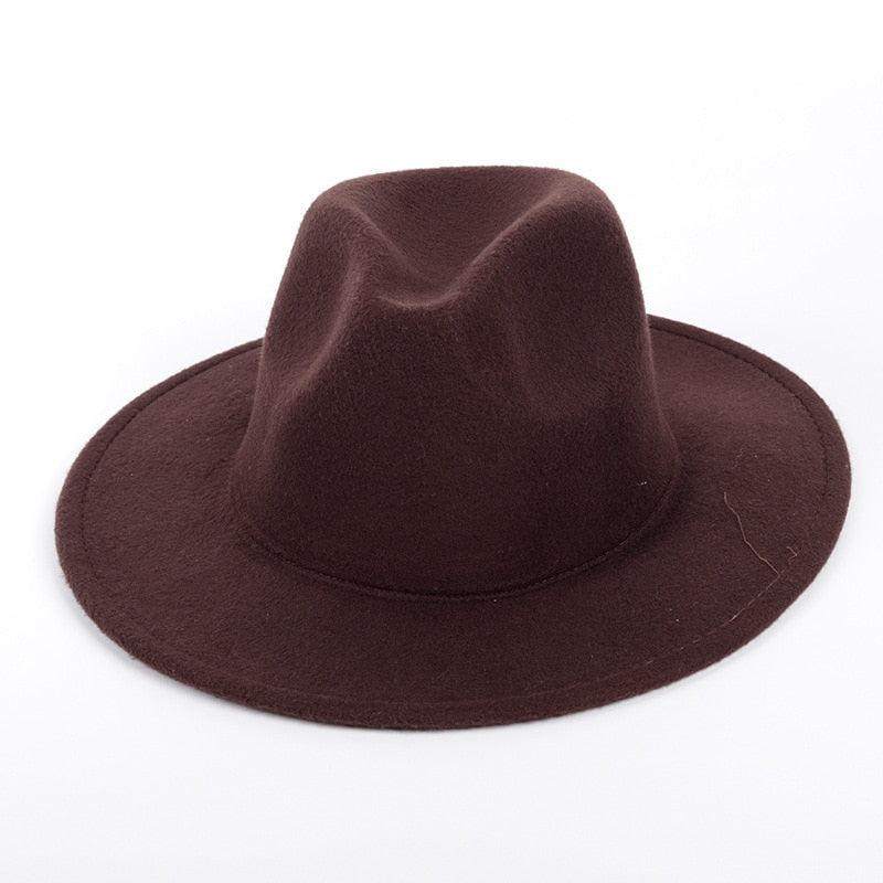 Unisex Wide Brim Classic Fedora Sun Hat