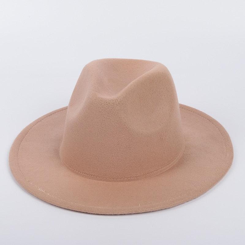 Unisex Wide Brim Classic Fedora Sun Hat