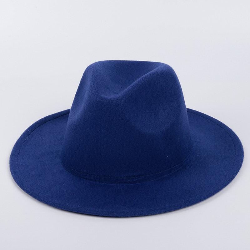 Unisex Wide Brim Classic Fedora Sun Hat