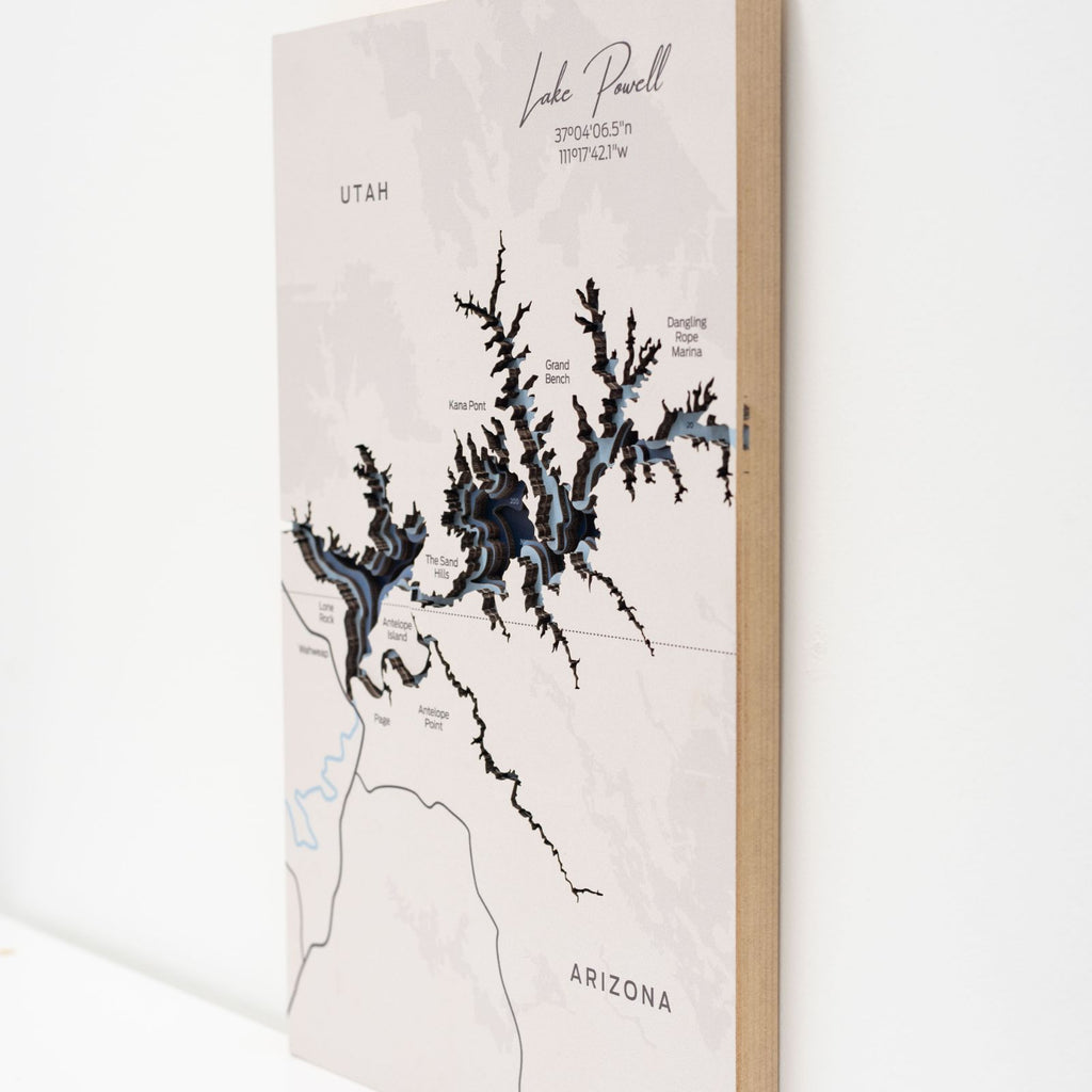 Lake Powell Wooden Wall Art Decor for Living Room and Office