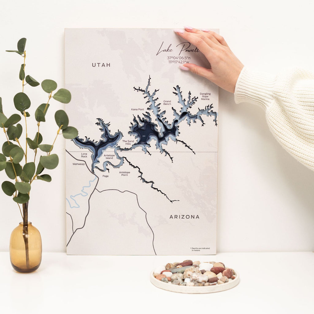 Lake Powell Wooden Wall Art Decor for Living Room and Office