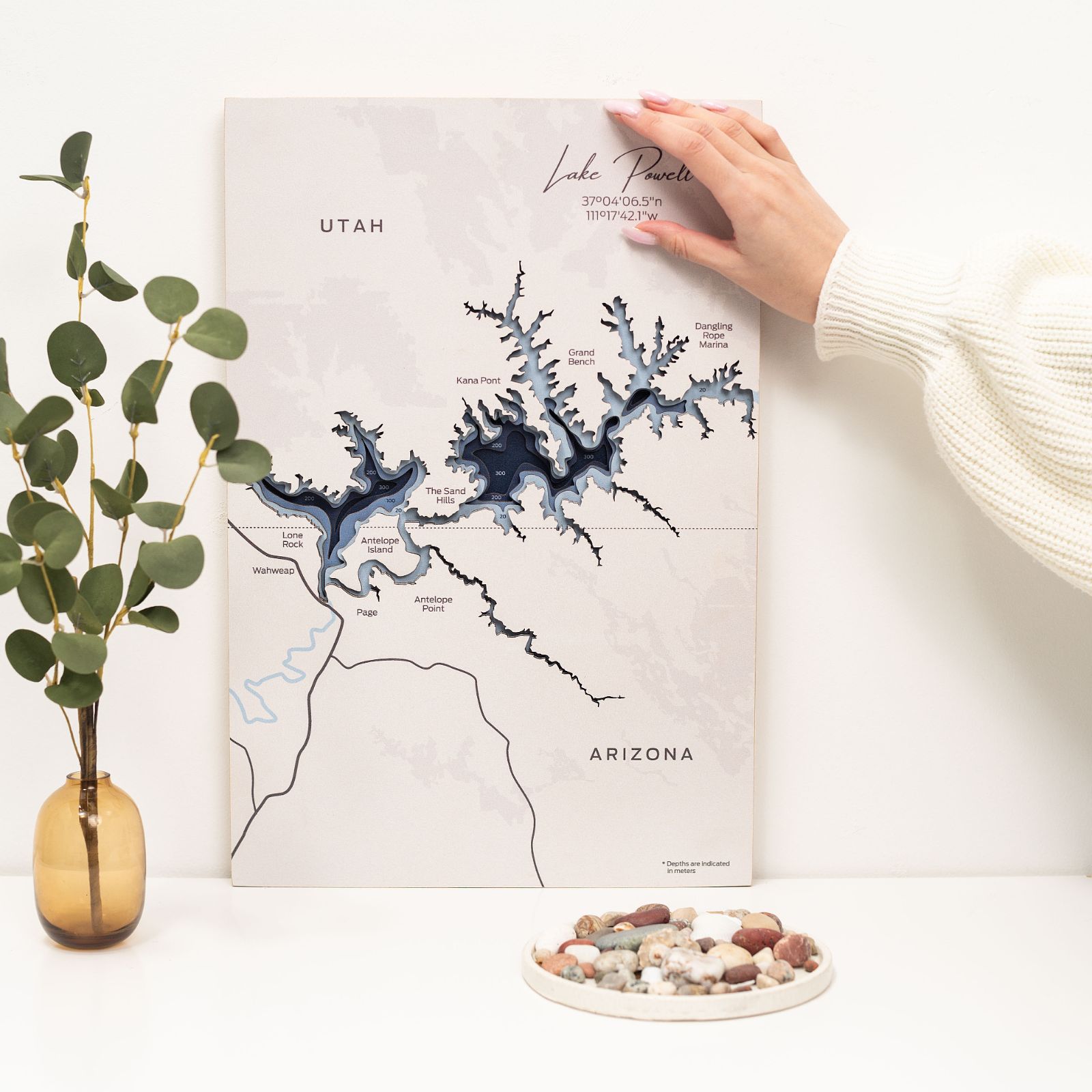 Lake Powell Wooden Wall Art Decor for Living Room and Office