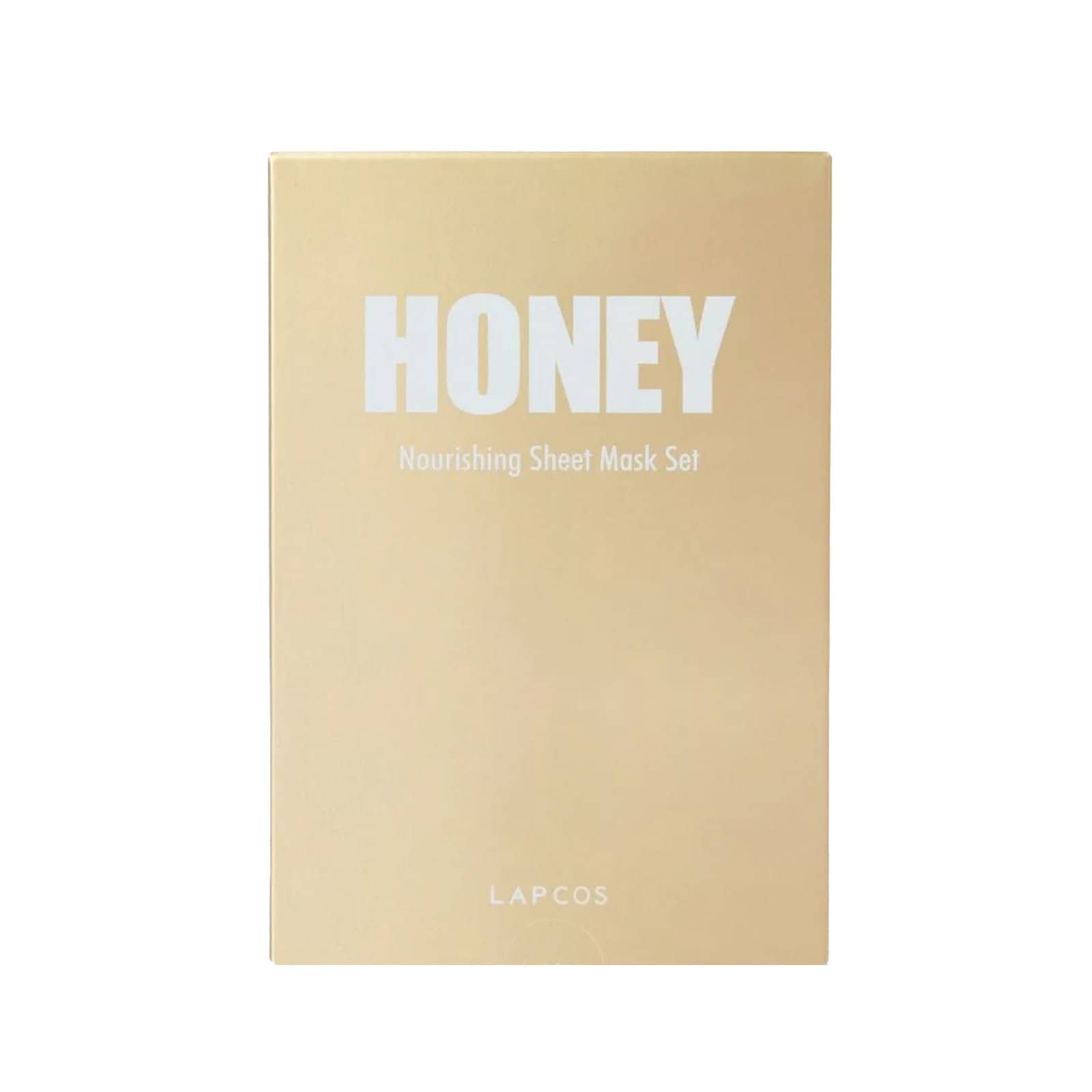 LAPCOS Daily Honey Anti-Bacterial Sheet Mask 5 pack in gold and white packaging.