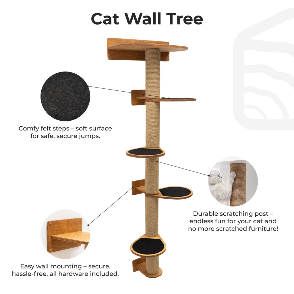 Large Multi-Level Cat Tree Tower with Sisal Scratching Post