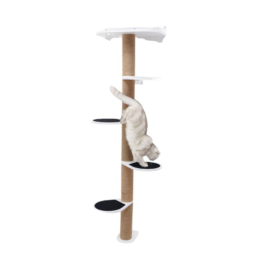 Large White Cat Tree - Sturdy Multi-Level Climbing Tower