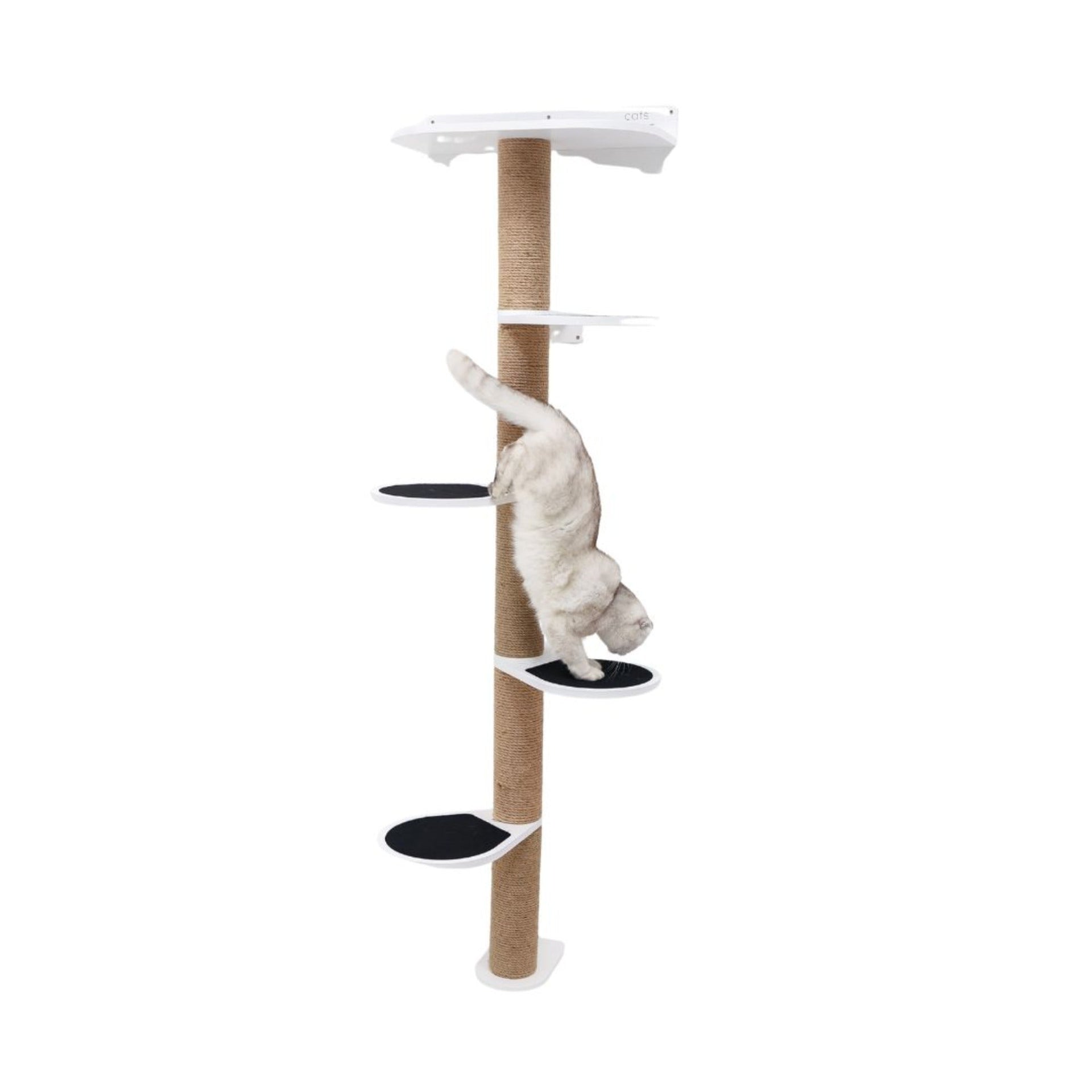 Large White Cat Tree - Sturdy Multi-Level Climbing Tower