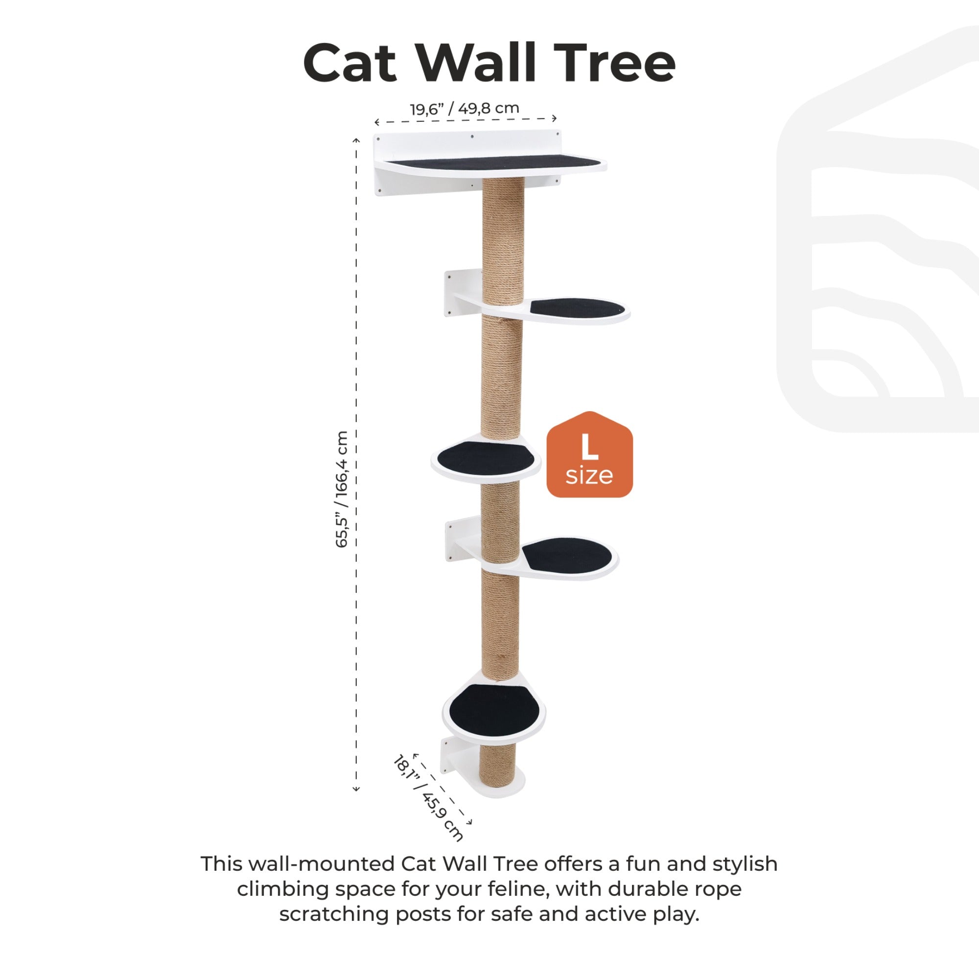 Large White Cat Tree - Sturdy Multi-Level Climbing Tower