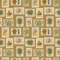 Martha Vintage Floral Wallpaper in Beige, Brown, and Green