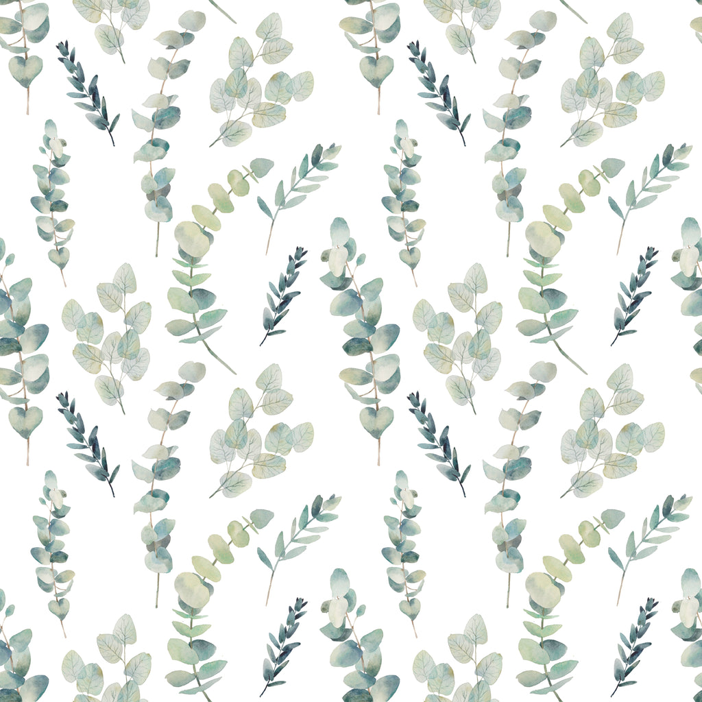Lark Floral Peel and Stick Wallpaper in Sage-Green and Blue-Grey