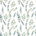 Lark Floral Peel and Stick Wallpaper in Sage-Green and Blue-Grey