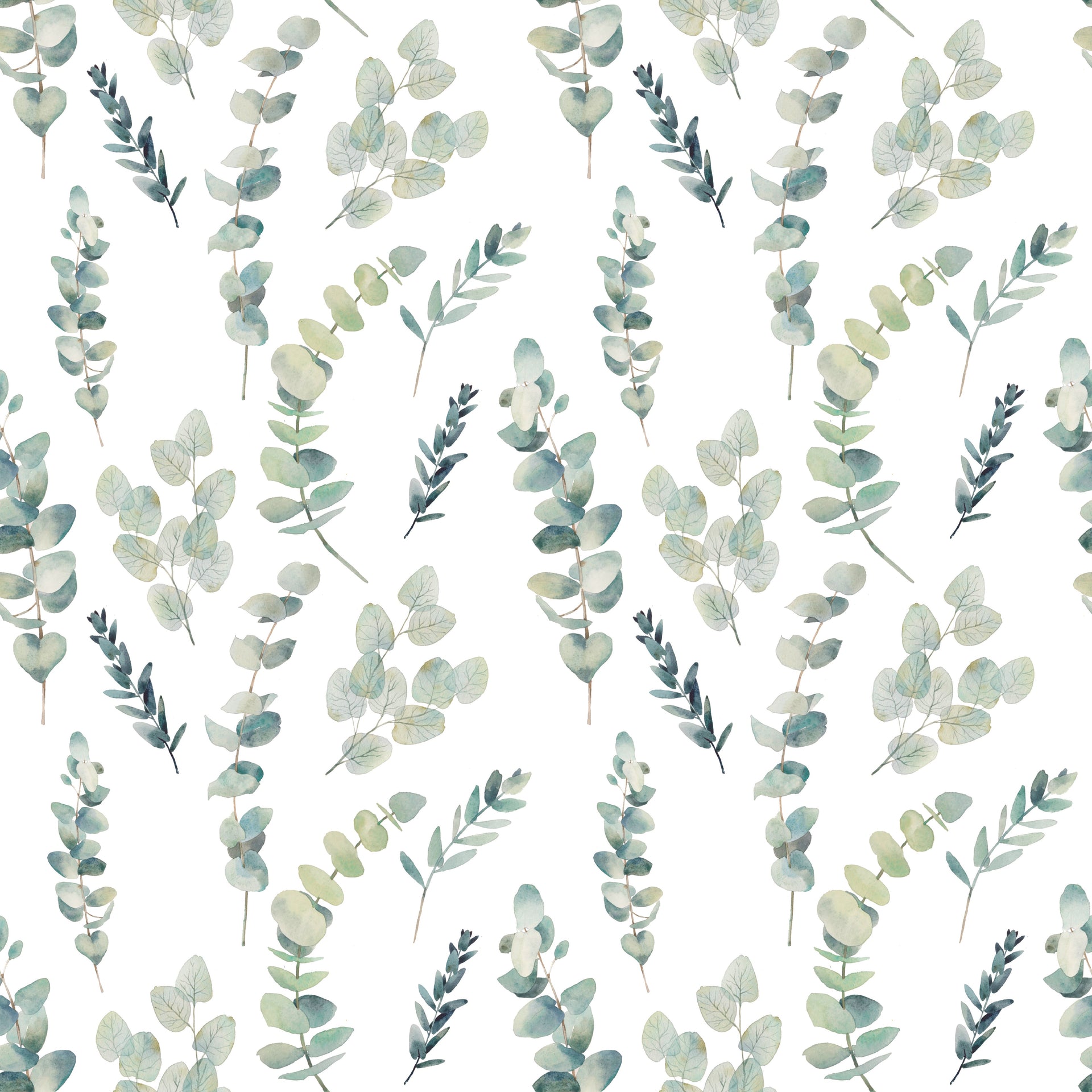 Lark Floral Peel and Stick Wallpaper in Sage-Green and Blue-Grey